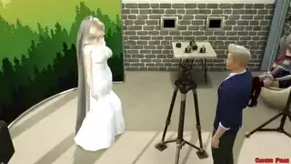 إباحية يوم الزفاف: العروس تبلع السائل المنوي بينما الزوج يلتقط الصور